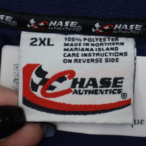 Chase Authentics Sweater Mens 2XL Blue Long Sleeve Side Pockest Chest Zipper - Picture 2 of 16